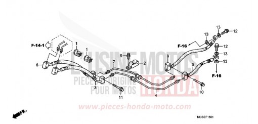 REAR BRAKE HOSE (ST1300A) ST1300A8 de 2008